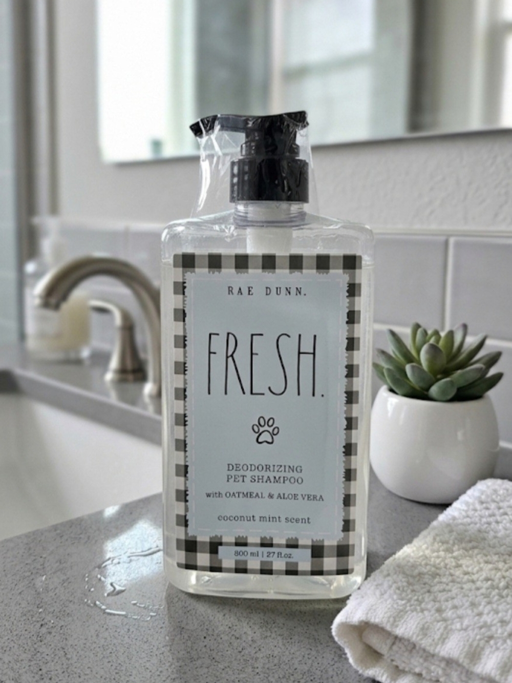 Rae Dunn Fresh Deodorizing Pet Shampoo - Pale Blue Label